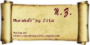 Muraközy Zita névjegykártya